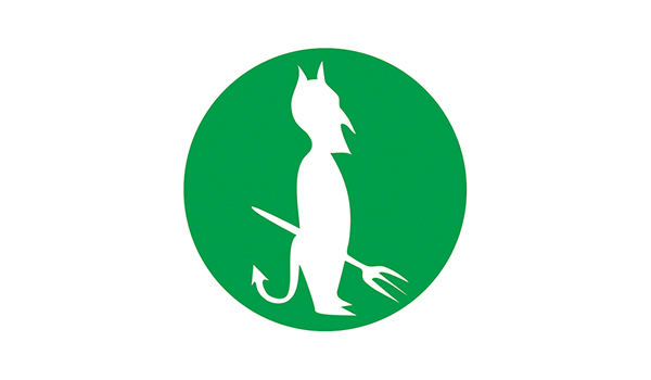 Logo des Teufelsstieg bei Bad Harzburg: Ein grüner Teufel mit Forke